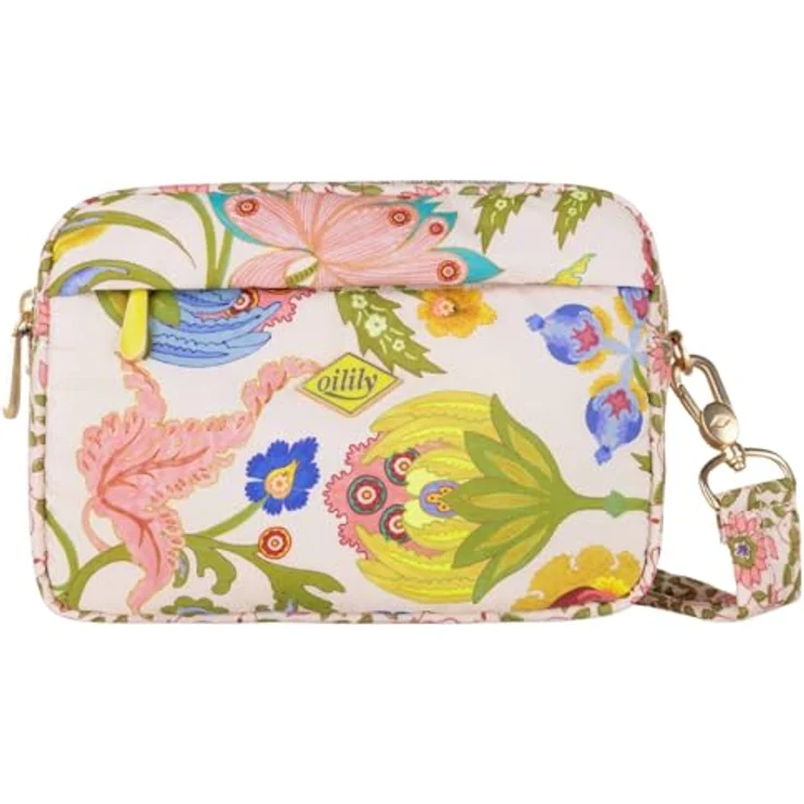 Oilily Sapphire Chintz Umhängetasche, 21 cm x 6 cm x 14 cm, 100% Polyester, gelb – Bild 1