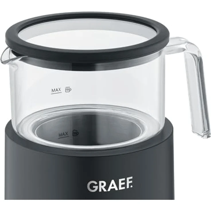 GRAEF Glas-Milchaufschäumer MS902, Induktion, Touch-Display, bis zu 400ml Milchschaum, heiße Schokolade, Graef – Bild 3