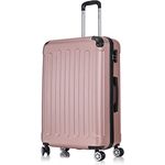 Flexot® Flex-2045 Koffer Zwillingsrollen Reisekoffer Trolley Hartschale XL, Rose-Gold