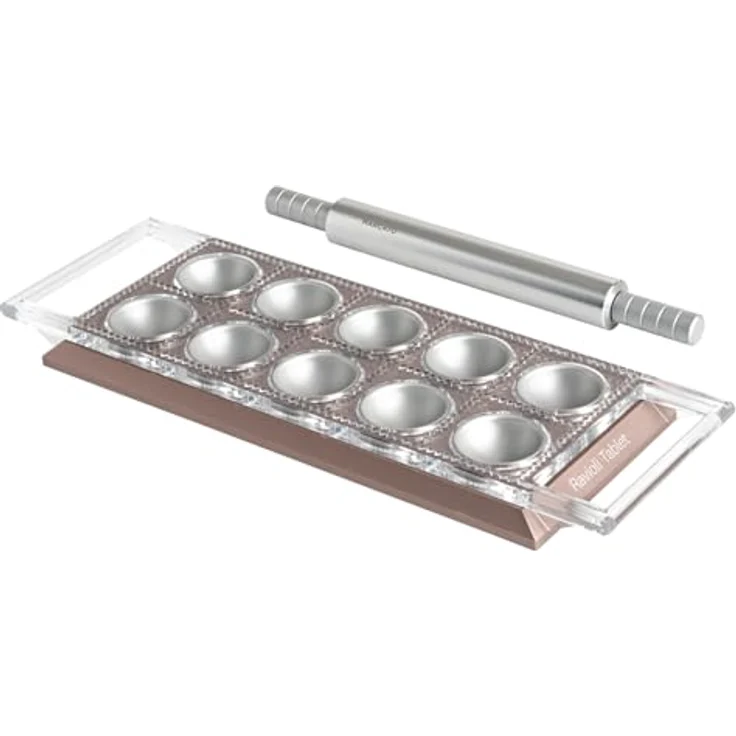 MARCATO Ravioli Tablet, Ravioli-Form aus eloxiertem Aluminium, rosa, 20 x 10 x 2 cm, einfache Vorbereitung, elegantes Design – Bild 1