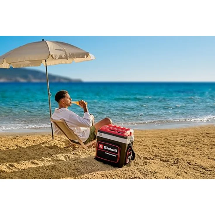 Einhell Akku-Kühlbox TE-COL 18/27 Li-Solo, 27 Liter, Hybridbetrieb 12 V/230 V, Kühlen bis -20 °C, Warmhalten bis 60 °C, inkl. Taschen, ohne Akku – Bild 4