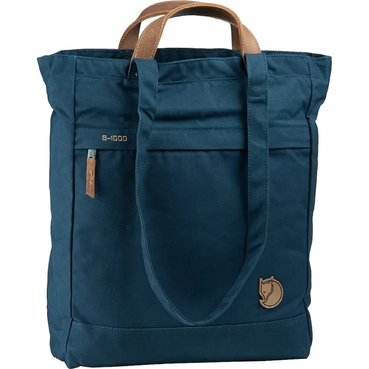 Fjällräven Totepack No.1, 2in1 Rucksack-Handtasche aus wasserabweisendem G-1000®, Schwarz, für A4-Ordner