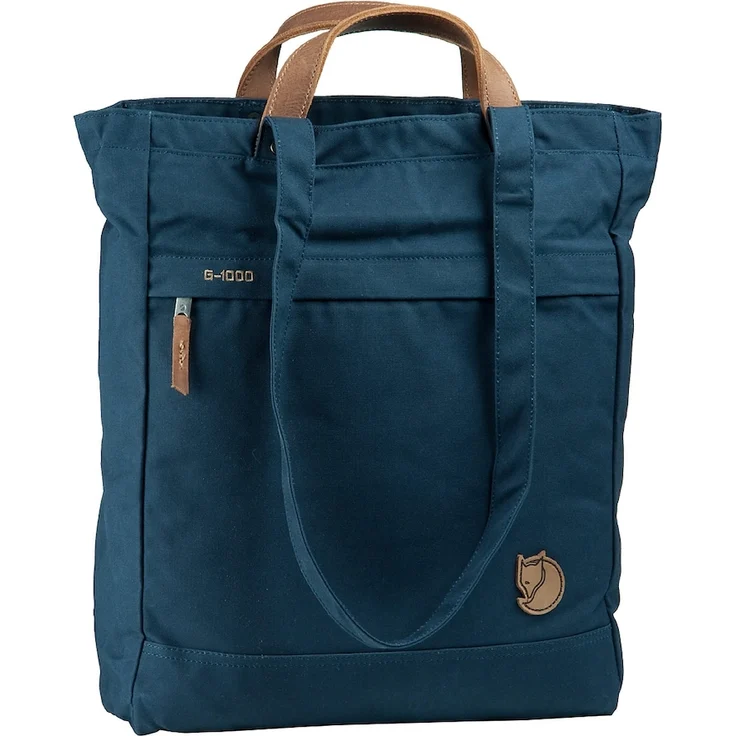 Fjällräven Totepack No.1, 2in1 Rucksack-Handtasche aus wasserabweisendem G-1000®, Schwarz, für A4-Ordner