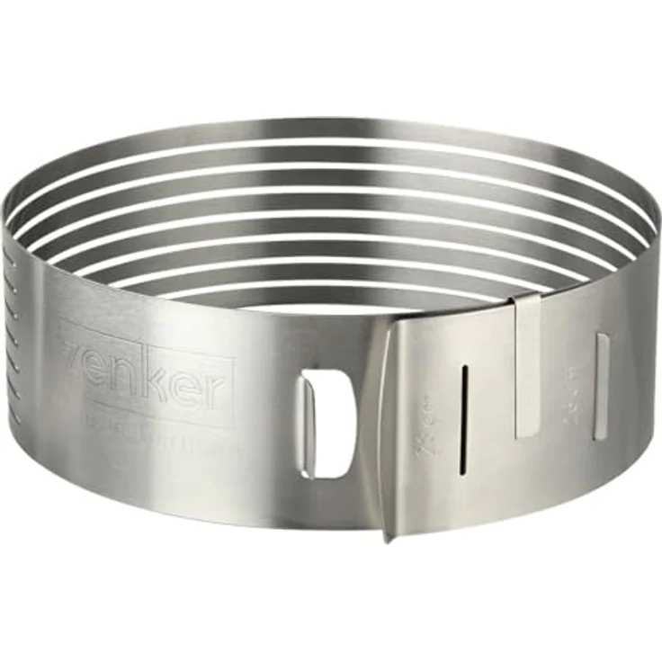 Zenker Tortenboden-Schneidhilfe Patisserie für Ø 26 und Ø 28 cm, Kuchen-Schneidhilfe für gleichmäßge Tortenböden, stabiler Edelstahlring (Farbe: Silber) - spülmaschinengeeignet, Menge: 1 Stück – Bild 7