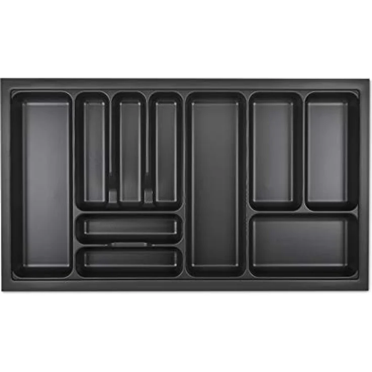 SO-TECH® Besteckeinsatz ORGA-BOX VIII Lavagrau perlstruktur, Schubladeneinsatz mit schlagfestem Polystyrol – Bild 2