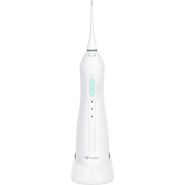 TrueLife AquaFloss Compact Munddusche Kabellos, Mundspülung Elektrisch, 150ml Wassertank, 3 Modi und 2 Düsen, Irrigator Zähne Water Flosser, drehbarer Kopfteil, leicht, IPX7 Wasserdicht - Preisvergleich