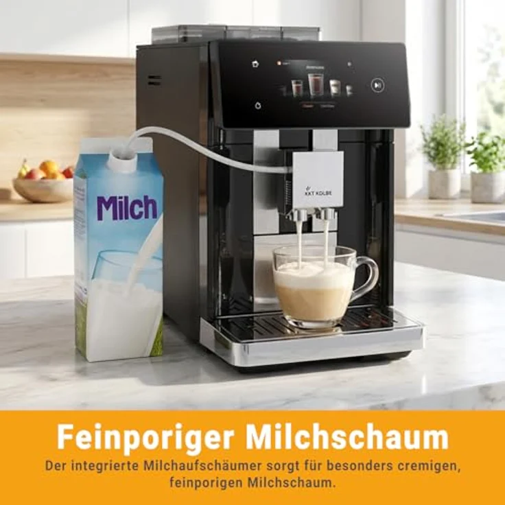 KKT KOLBE Kaffeevollautomat Pro, 10 Getränke auf Knopfdruck, automatische Reinigung, TFT-Touch-Display, 2 Tassen-Funktion, 7 Kaffeespezialitäten – Bild 6