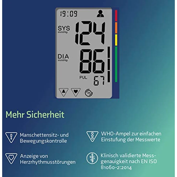 visomat comfort eco - Oberarm Blutdruckmessgerät, vollautomatische und sichere Blutdruckmessung, validierte Messgenauigkeit, Hersteller mit über 40Jahren Erfahrung – Bild 5