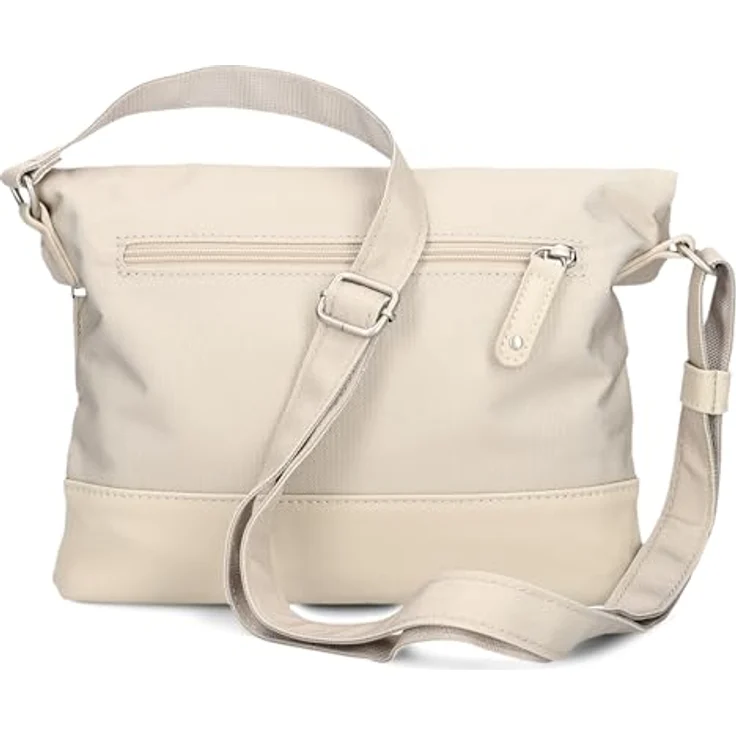 Zwei Olli Umhängetasche, 28 cm, beige, aus 100% Polyester, kompakte Größe 28 cm x 8 cm x 20 cm – Bild 3