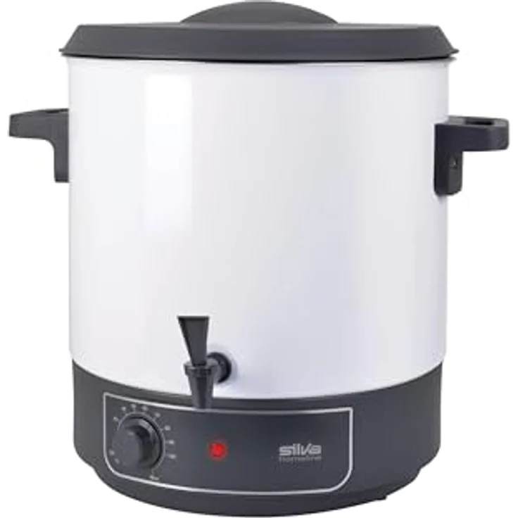 Silva Homeline HG-E 290, 2-in-1 Einkochautomat & Heißgetränkeautomat, 29 L Volumen, 23,5 L Nutzinhalt, Thermostat 40–110 °C, 1800 W, Auslaufhahn, emailliertes Gehäuse – Bild 1