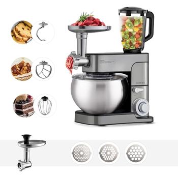 KB ELEMENTS 3-in-1 Küchenmaschine 2000W - Mit Fleischwolf & Nudelset