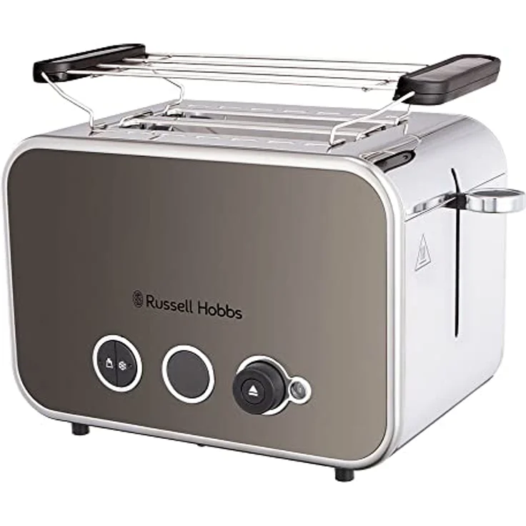 Russell Hobbs Toaster [für 2 Scheiben] Distinctions Edelstahl Titanium (extra breite Toastschlitze,inkl.Brötchenaufsatz,6 Bräunungsstufen+Auftau-&Aufwärmfunktion, Lift&Look-Funktion, 1600W) 26432-56 – Bild 1