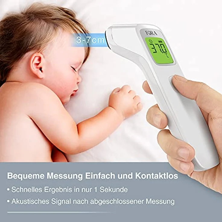 FORA IR42, Infrarot-Stirnthermometer, fieberthermometer, kontaktlos, Multifunktional, Geeignet für Babys und Erwachsene, Sofortige und exakte Messung. – Bild 3