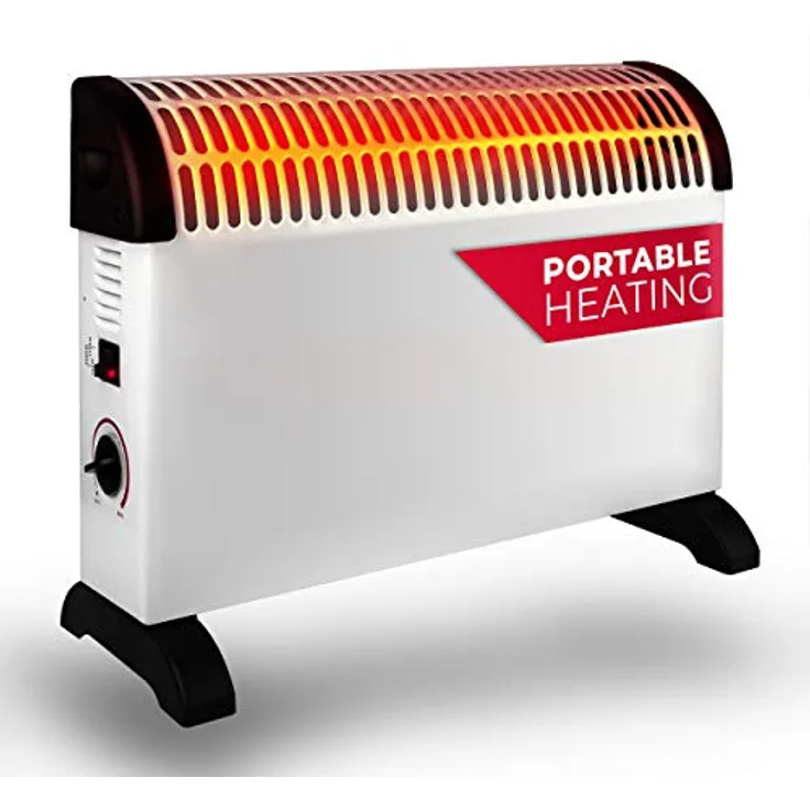 Alpina elektrischer Konvektor-Heizkörper 38,5 cm Stahl weiß, Konvektor