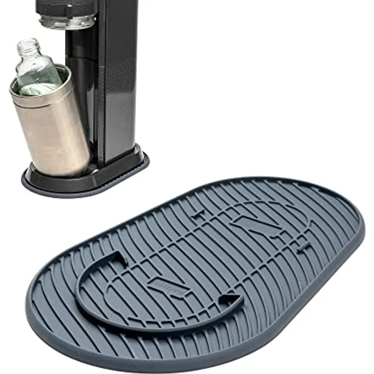 Mixcover graue Silikonmatte für Sodastream DuoTropfschutz Unterlage Soda Stream zubehör für wassersprudler duo Zubehör für sodastream duo zubehör oder sodastream e-duo