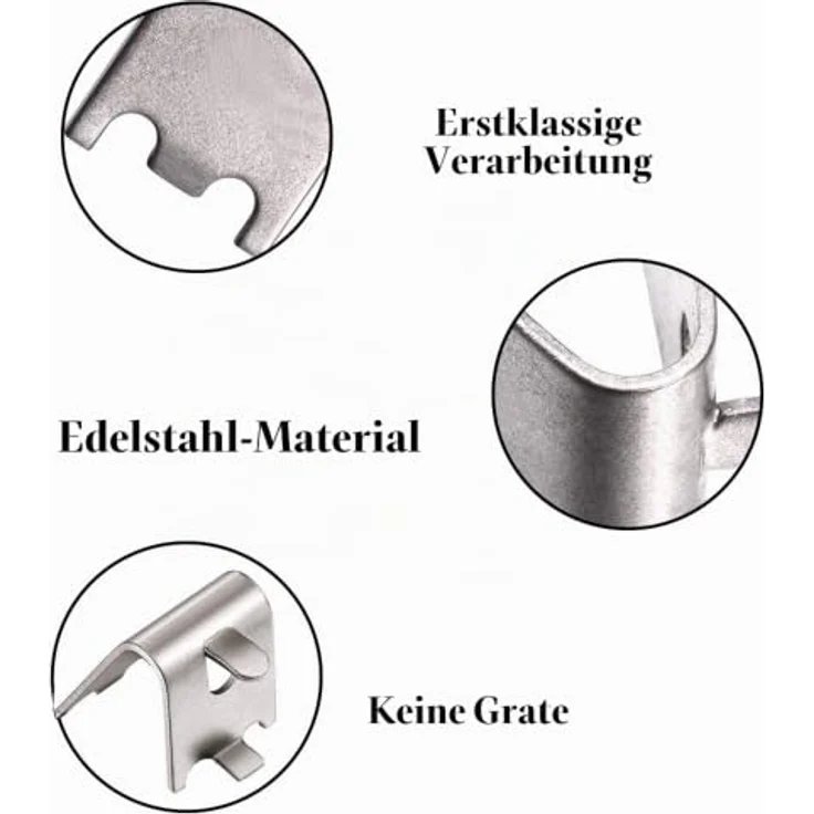 LWZko Kühlschrank Regal Clip, Edelstahl, 1,5 mm dick, 10 Stück, gebogenes Design, für Haushalts- und Gewerbekühlschränke – Bild 5