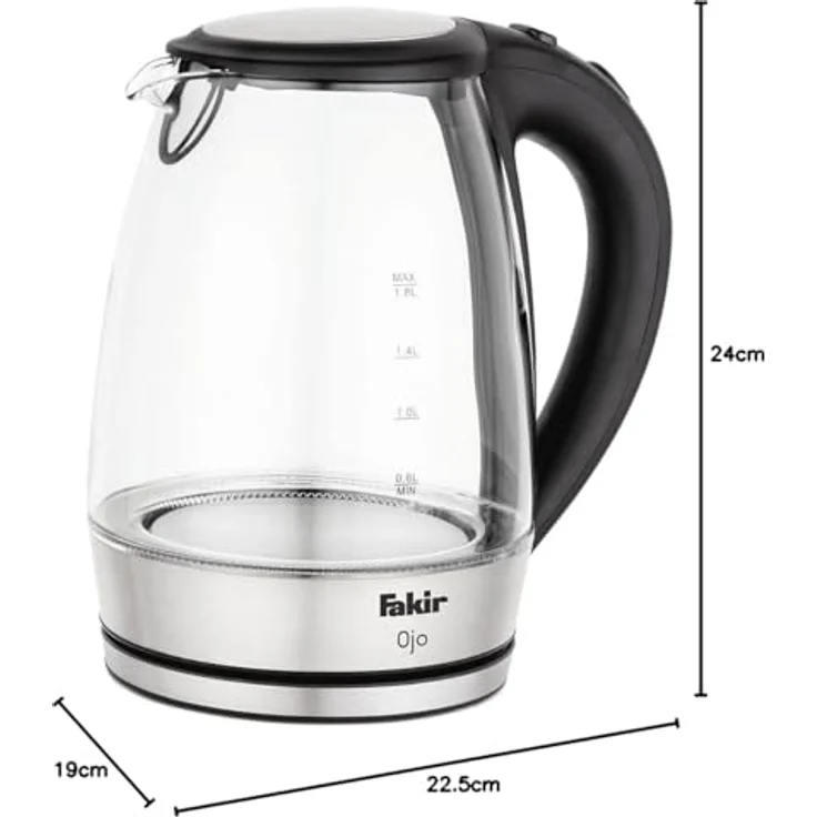 FAKIR Wasserkocher Ojo, 1,7 Liter Fassungsvermögen, Edelstahl – Bild 3