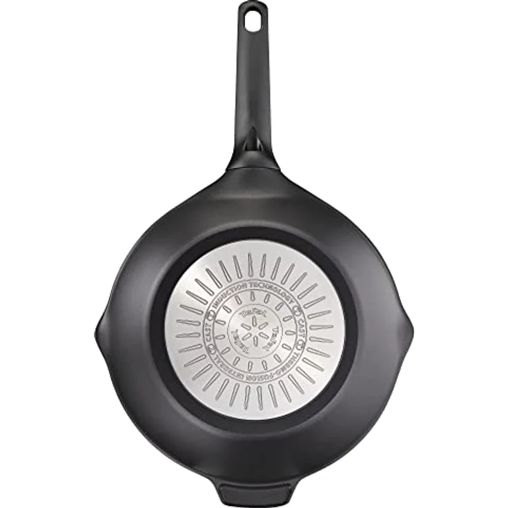 Tefal E24919 Robusto Aluguss Wokpfanne 28 cm | einfache Reinigung | Antihaftversiegelung | Thermo-Signal Temperaturanzeiger | spülmaschinenfest | induktionsgeeignet | Schwarz – Bild 3
