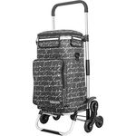 Rubberneck Einkaufstrolley - Klappbarer Einkaufswagen mit Kühlfach und höhenverstellbarem Griff - Schwarz