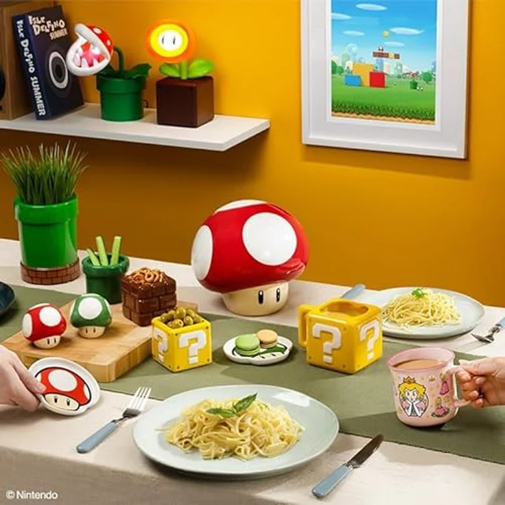 Paladone Super Mario Brothers Pilz- und Pfefferstreuer, Keramikset in rot und grün, offizielles Nintendo-Lizenzprodukt für Küche und Heimdekoration – Bild 2
