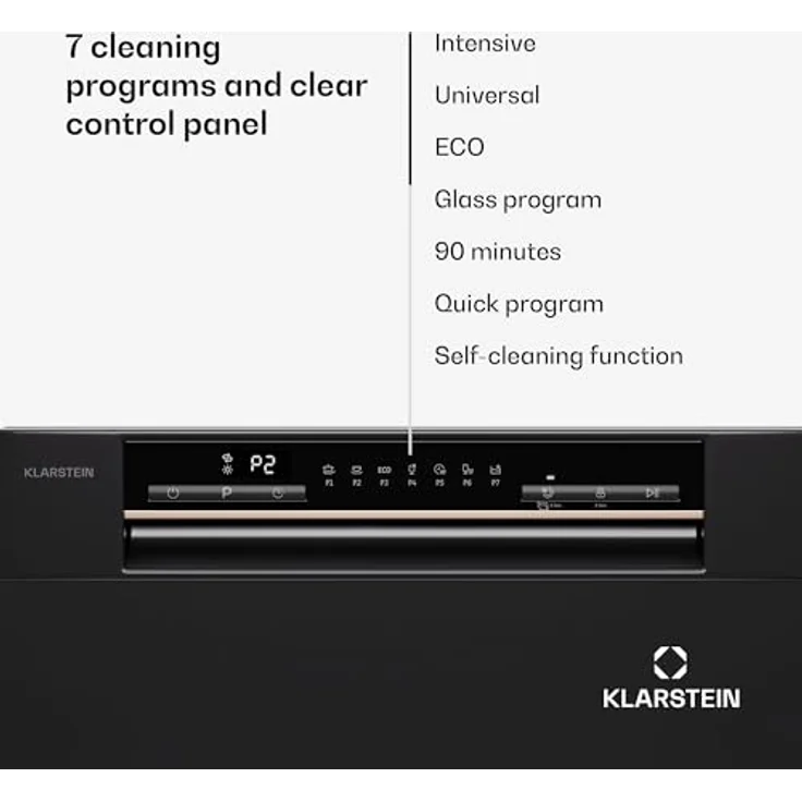 Klarstein Amazonia 8, Mini-Geschirrspüler für 8 Gedecke, leiser Tisch-Geschirrspüler mit 7 Spülprogrammen und Wasseranschluss – Bild 3