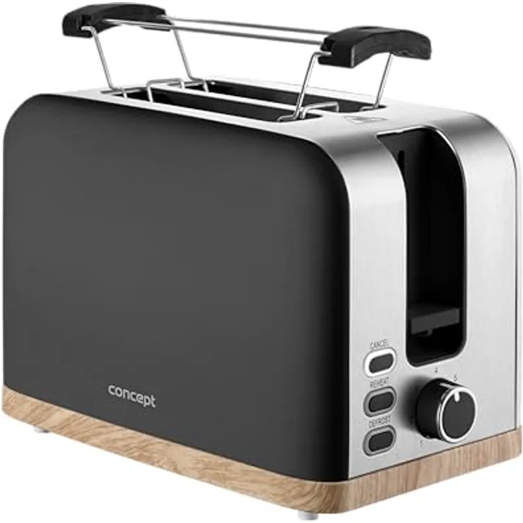 Concept TE2016 Toaster ELWOOD, schwarz, 7 Bräunungsstufen, Hochhub-Grillrost – Bild 2