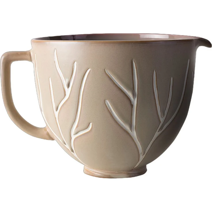 KitchenAid 5KSM2CB5BL, Keramik-Rührschüssel Bare Trees, 4,7 l, ofenfest bis 240 °C, robust und langlebig