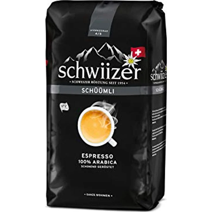Schwiizer Schüümli Espresso Bohnenkaffee, Röstkaffee, ganze Bohnen, Kaffeebohnen, 1000 g – Bild 2