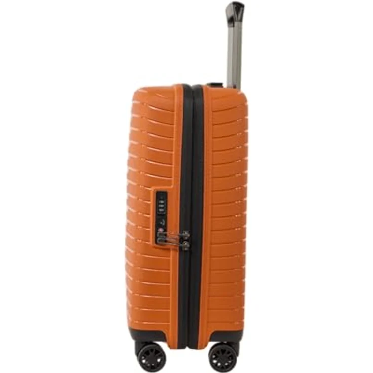 Stratic NOVIUM Hartschalenkoffer S, Trolley mit 4 Rollen, TSA-Zahlenschloss, erweiterbar, aus Polypropylen, Innenfutter aus recyceltem PET, Rosso Clay – Bild 4