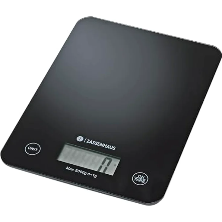 Zassenhaus Küchenwaage Digital BALANCE, USB Aufladefunktion, 5kg/1g, Zuwiegefunktion, besonders flach, Sensor-Touch-Bedienfeld – Bild 3