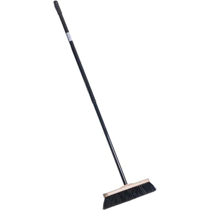 BawiTec Roßhaarbesen Kehrgarnitur, sehr weich, 30 cm, lackierter Buchenholzkörper, kompatibel mit Standardstielen, für empfindliche glatte Böden – Bild 4