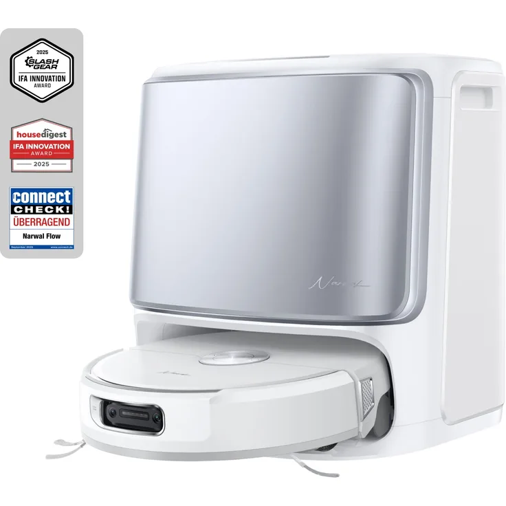 Narwal Flow Saug-Wischroboter mit 22.000 Pa, KI-Navigation, Teppichboost & selbstreinigendem 45 °C-Mopp-System