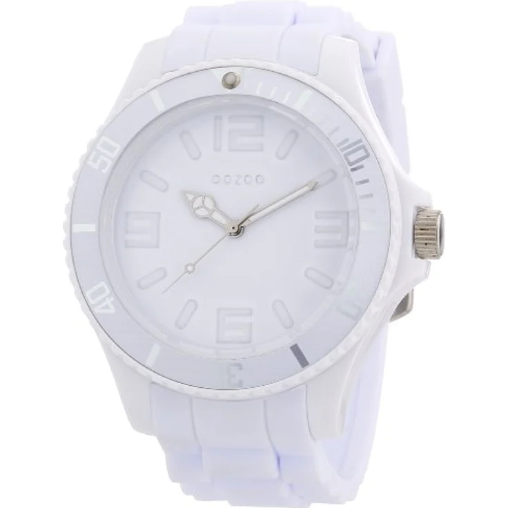 Oozoo Herren-Armbanduhr XL Analog Silikon C4341 total White, Herrenuhr Armbanduhr XXL Bigwatch – Bild 1