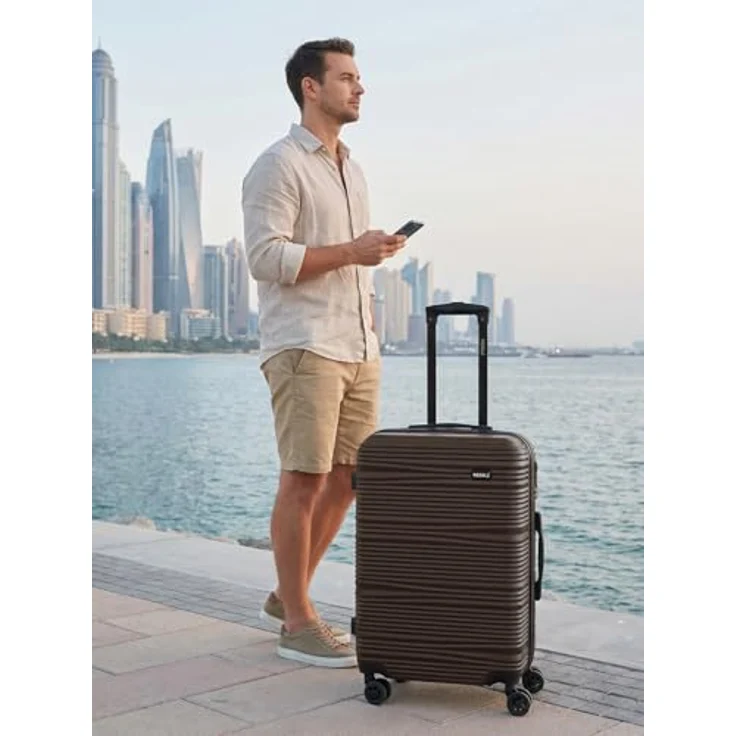 Redolz Essentials 16 MEDIUM 4 Rollen Trolley 67 cm, Braun, (67 l, M) – Bild 7