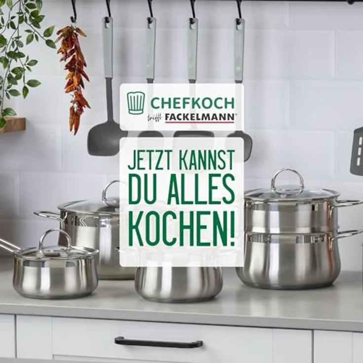 Chefkoch trifft Fackelmann Dampfgaraufsatz, Ø 20 cm, Edelstahl, Induktion- und backofengeeignet, spülmaschinenfest, temperaturbeständig bis 220 °C – Bild 8