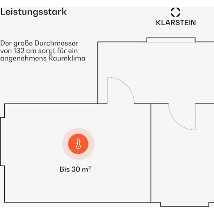 Klarstein Santa Elena Deckenventilator, 132 cm, 6 Geschwindigkeiten, leise, Echtholzflügel, Sommer- & Wintermodus, Smart App & Fernbedienung, Ahorn – Bild 3