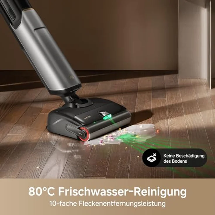 Mova Nass-Trocken-Sauger X4 Pro Kombi, Heißwasser-Wischfunktion, Selbstreinigung 100°C, 20 kPa Saugkraft, Tangle-Free, Turbo Haartrockner 110.000 U/min, 4 Temperaturstufen – Bild 2