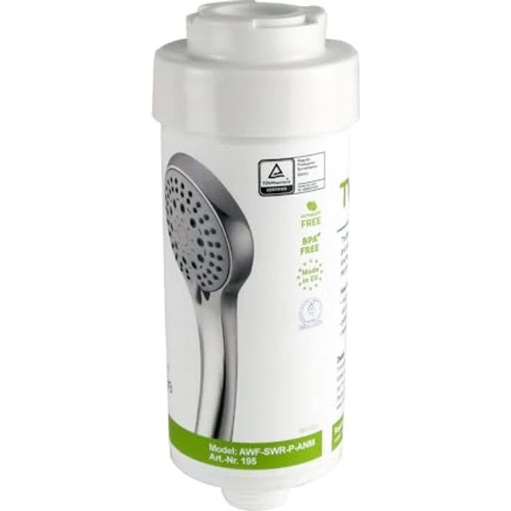 TWaLa 2x Duschfilter AWF-SWR-P, Wasserfilter gegen Kalk und Chlor, schnell montierbar, weiß – Bild 6