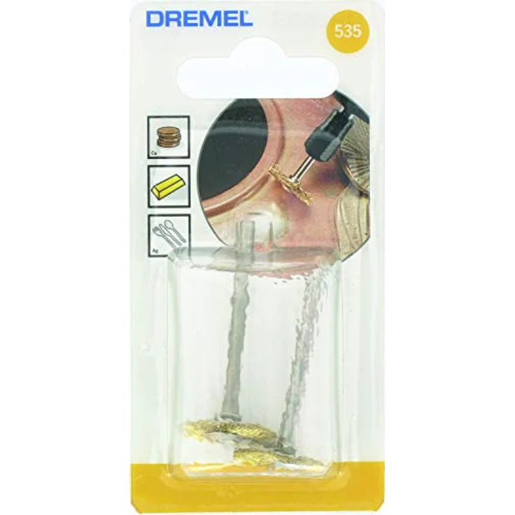 Bosch Dremel Messingbürste 535, Schaft-Ø 3.2 mm, 2er Pack, verhindert Funkenbildung, für Weichmetalle – Bild 5