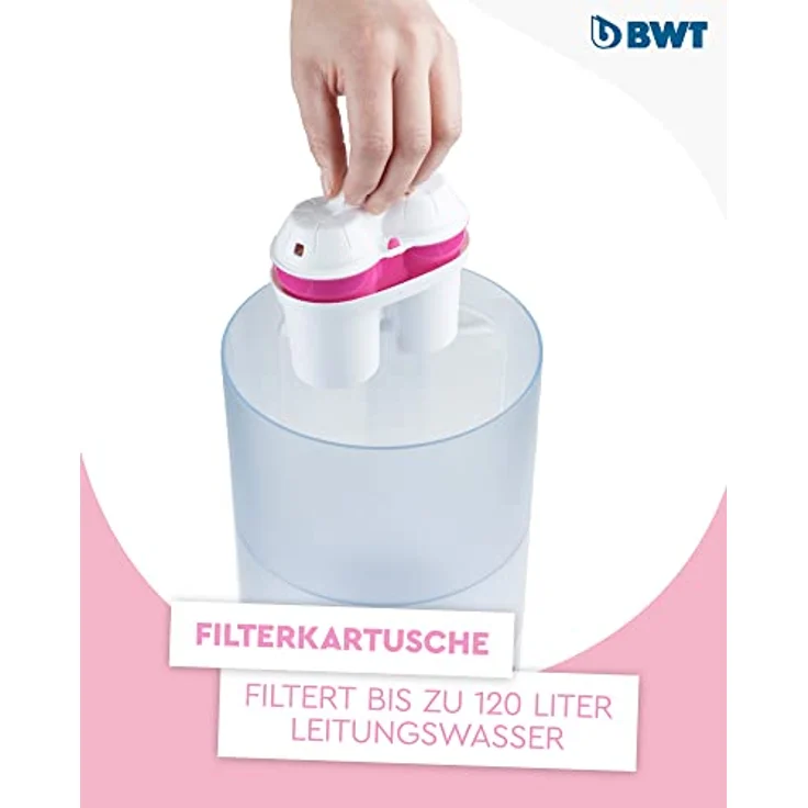 BWT Tischwasserfilter AQUAlizer Station | Vorteilspack mit 2 Filterkartuschen und zusätzlicher Glaskaraffe – Bild 2
