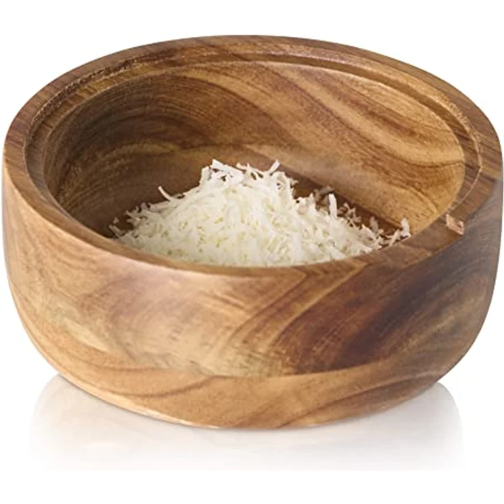 AdHoc GG30 Feinreibe CutnServe, Edelstahl und Akazienholz, mit Auffangbehälter für Hartkäse und Gewürze, 12,5 cm Durchmesser – Bild 4