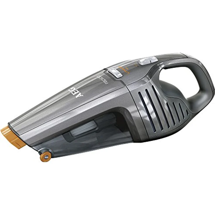 AEG Eco Li 35 Ultimates Rapido AG6120T Akkusauger (beutellos, Handstaubsauger mit 18 V Lithium-Power-Akku, Intelligente Ladeabschaltung, inkl. Fugendüse) Grau Metallic – Bild 1