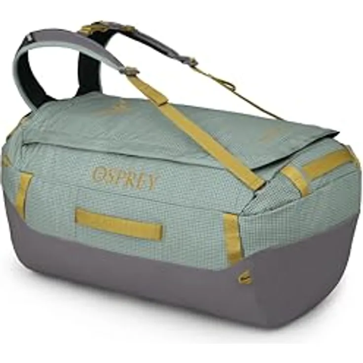 Osprey Transporter 65, Weekender Reisetasche aus 100% Nylon, 41 cm x 30 cm x 68 cm, frostige Minze-Soundwave Grau
