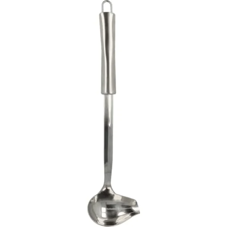 EUROHOME Saucenlöffel OLIVIA aus rostfreiem Edelstahl - Soßenkelle mit Ausgießer - Soßenlöffel 33,5 cm mit ergonomischem Griff - Suppenkelle Edelstahl aufhängbar - Spülmaschinengeeignete Saucenkelle – Bild 4