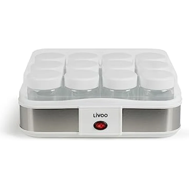 DomoClip DOP156 Joghurtbereiter, Frischkäsebereiter, Grau, 1,2 l