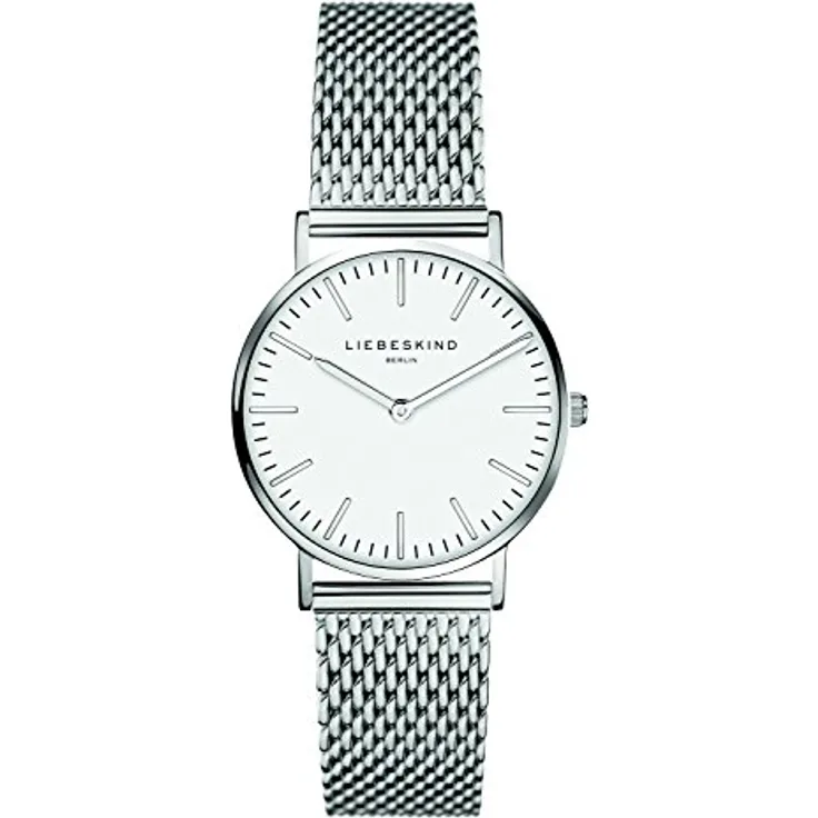 Liebeskind Berlin Damen Analog Quarz Uhr mit Edelstahl, 30 mm Gehäusedurchmesser, Easy-Change-System