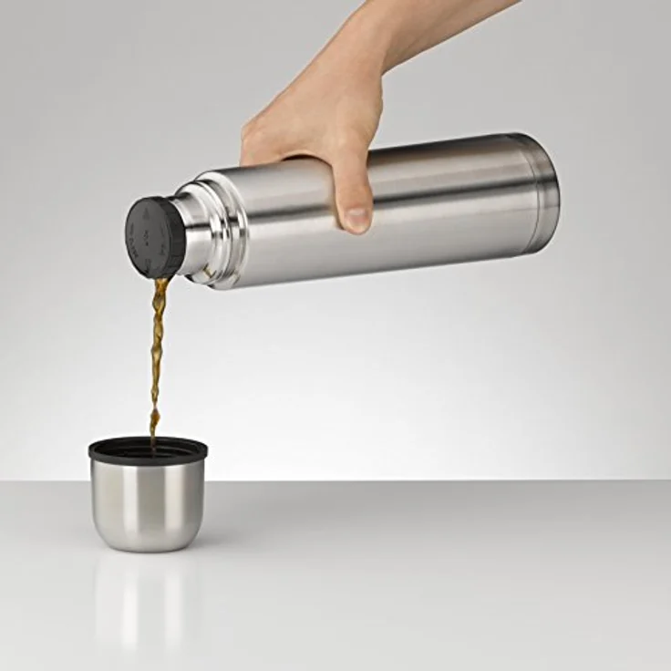 alfi 5457.205.075 Isolierflasche IsoTherm Eco, Edelstahl mattiert, 0,75 Liter, Drehverschluss, 12 Stunden heiß, 24 Stunden kalt, BPA-Free – Bild 3
