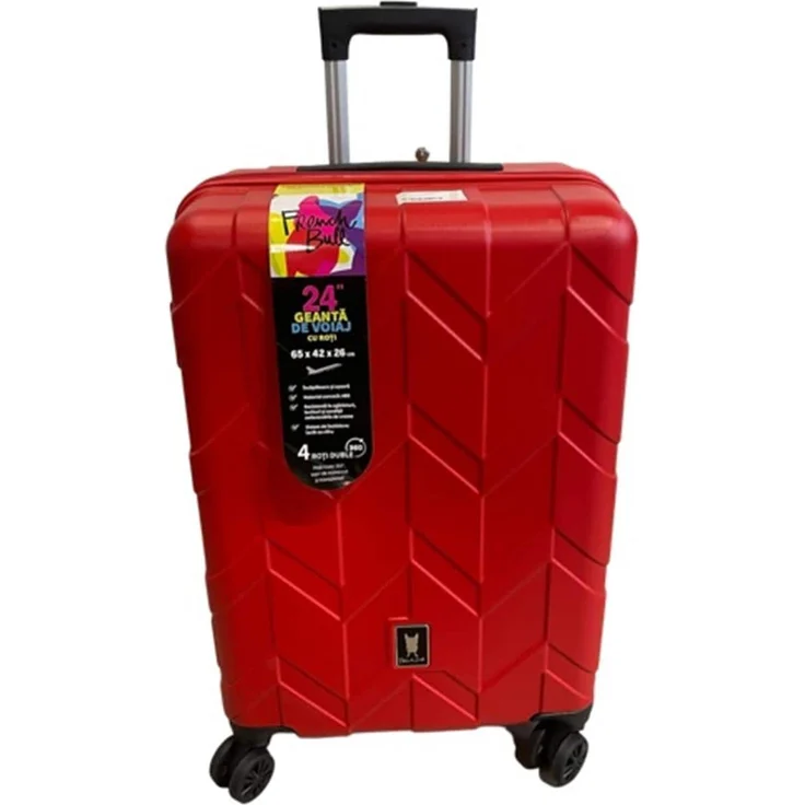 HTI-Living Koffer Hartschalentrolley, Rot, 48 l, integriertes Sicherheits-Zahlenschloss, 360° Rollensystem