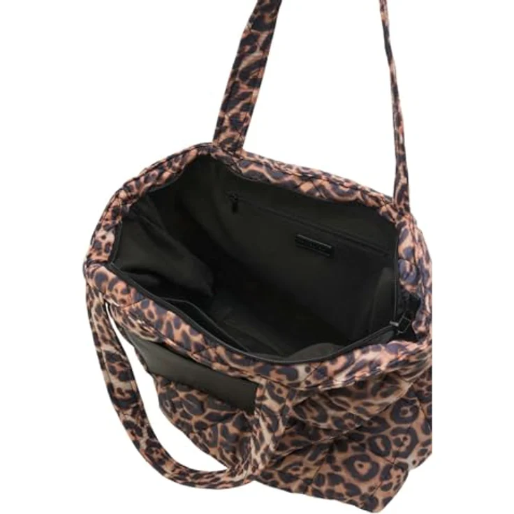 Seidenfelt Evenes Shopper Tasche 47 cm, braun, Leo-Muster, 100% Polyester, 47 x 19 x 31 cm – Bild 3