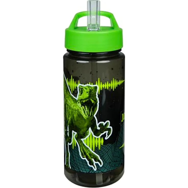Scooli AERO Trinkflasche Jurassic World, 500 ml mit Drehverschluss, für Schule und Sport